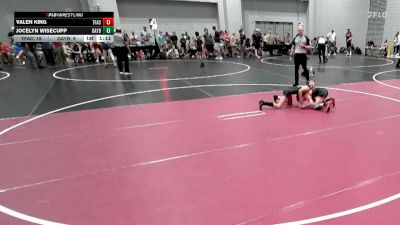85 lbs Round 3 (6 Team) - Valen King, The Factory vs Jocelyn Wisecupp, Dayton Bandits