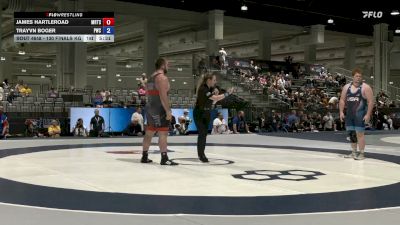 130 Finals kg Champ. Round 1 - James Hartleroad, Midwest Regional Training Center vs Trayvn Boger, Protos Wrestling Club