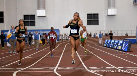 Women's 200m, Heat 3 - Deajah Stevens runs American record but then gets DQ'd