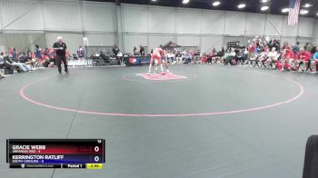 110 lbs Placement Matches (8 Team) - Gracie Webb, Arkansas Red vs Kerrington Ratliff, South Carolina