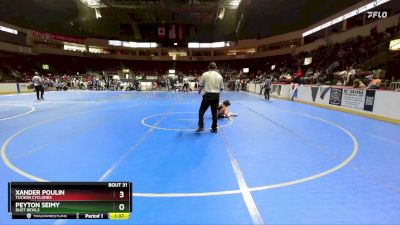 111 lbs Quarterfinal - Xander Poulin, Tucson Cyclones vs Peyton Seimy, Dust Devils