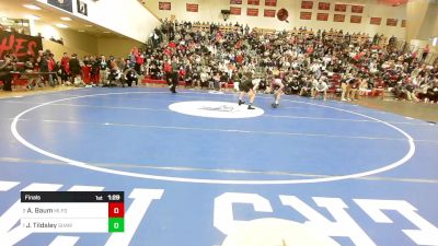 144 lbs Final - Aidan Baum, Milford vs James Tildsley, Shawsheen