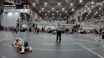 98 lbs Round 3 (4 Team) - Declan Mueller, Savage WA White vs Gabriel Garner, Maryland Mallets