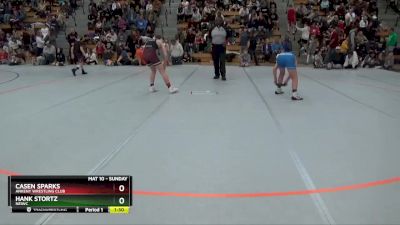 130 lbs Quarterfinal - Casen Sparks, Ankeny Wrestling Club vs Hank Stortz, NEIWC