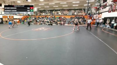 126 lbs Cons. Semi - Ryder DeBoer, Powell Middle School vs Garrett Davis, Powell Middle School