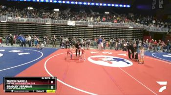 45 lbs Champ. Round 2 - Bradley Abraham, North Big Horn Rams vs Tilden Farrell, Eastside United Wrestling Club
