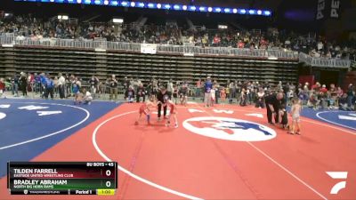 45 lbs Champ. Round 2 - Bradley Abraham, North Big Horn Rams vs Tilden Farrell, Eastside United Wrestling Club