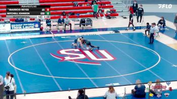 141 lbs Quarterfinal - Mauricio Reyes, Averett vs Mitchell Johnson, Greensboro