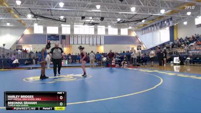 145 lbs 5th Place Match - Breonna Graham, Tupelo High School vs Harley Bridges, East Central High School Girls