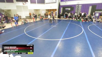 50 lbs Quarterfinal - Camden Balliett, Roy Wrestling Club vs Logan Bricker, Northside Wrestling Club