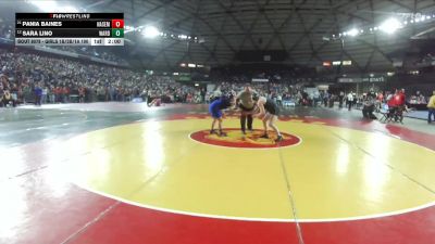 Girls 1B/2B/1A 190 Champ. Round 1 - Pania Baines, Naselle Jr/Sr vs Sara Lino, Warden (Girls)