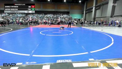 52 lbs Consi Of 4 - Averly Pittman, Greenwood Wrestling Academy vs Aspen Shelton, Team Tulsa Wrestling Club
