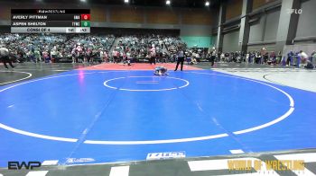 52 lbs Consi Of 4 - Averly Pittman, Greenwood Wrestling Academy vs Aspen Shelton, Team Tulsa Wrestling Club