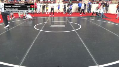 100_B lbs Round Of 16 - Ethan Thompson, Southmoreland vs Blaise Wilson, Bishop McCort