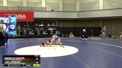 62 lbs Quarterfinal - Brooklyn Stauffer, Midwest Xtreme Wrestling vs Lyric Anderson, Contenders Wrestling Academy