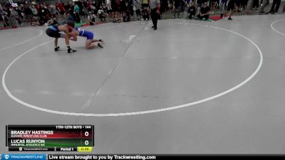 144 lbs Cons. Round 4 - Bradley Hastings, Elevate Wrestling Club vs Lucas Runyon, Immortal Athletics WC