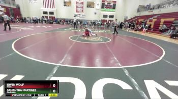 132 lbs Cons. Round 2 - Gwen Wolf, Filer vs Samantha Martinez, Caldwell
