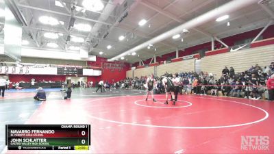 217 lbs Champ. Round 1 - Navarro Fernando, El Cerrito High School vs John Schlatter, Castro Valley High School