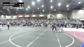 43 lbs Round Of 32 - Santiago Valencia, Cougar Wrestling Club vs Easton Carroll, Carson Bulldogs