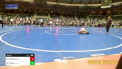 67 lbs Round Of 32 - Bowen Freisberg, Caney Valley Wrestling vs Wyatt Brown, Open Mats