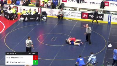 110 lbs Round Of 16 - Sawyer Mitchell, Cumberland Valley vs Kolton Komisarski, Wattsburg