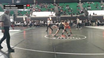 7A 157 lbs 3rd Place Match - Brady Coggin, Oak Mountain vs Sidney Frierson, Hoover