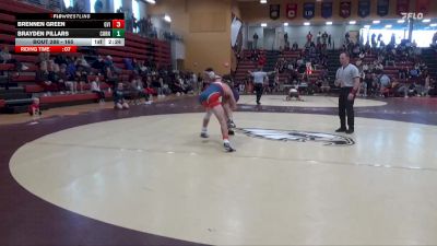 165 lbs 7th Place Match - Brennen Green, Grand View (Iowa) vs Brayden Pillars, Cornell College