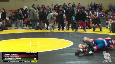 95 lbs Champ. Round 1 - Sergio Peregrina, Madera Wrestling vs Judah Teague, Durham Wrestling Club