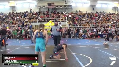 110 lbs Semifinal - Lexus Clark, Clear Fork Elite Wrestling vs Ava Sours, Freedom