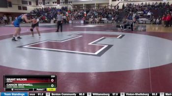220 lbs Quarterfinal - Grant Wilson, Solon vs Carson Bromwell, Clear Creek-Amana