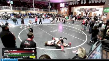 132 lbs Champ. Round 2 - Brock Armstrong, Orting vs Jose Toscano, Granger