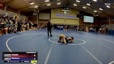 110 lbs Quarterfinal - Nadiya Trujillo, Trinidad St vs Liliana Voakes, Ottawa AZ