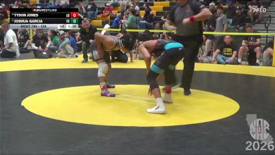 128 lbs Semifinal - Joshua Garcia, Vasky Bros vs Tyson Jones, Alpha Dawg