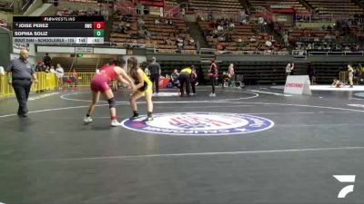 Schoolgirls - 125 lbs Cons. Semis - Sophia Soliz vs Joise Perez, Blazers Wrestling Club