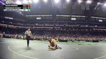 D1-150 lbs 7th Place Match - Demetrious Thomas, Rochester Adams vs Jaxon Workman, Hudsonville