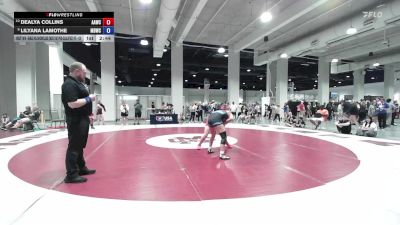 Cons. Round 6 - Dealya Collins, Alber Athletics Wrestling Club vs Lilyana Lamothe, Mat Demon Wrestling Club