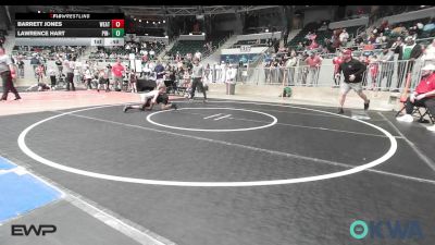 75 lbs Quarterfinal - Barrett Jones, Weatherford Youth Wrestling vs Lawrence Hart, Pin-King All Stars