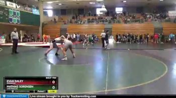 220 lbs Semifinal - Mathias Sorensen, San Marcos vs Evan Daley, Redwood