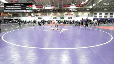 174 lbs Semifinal - Anthony Rinehart, Marian University (IN) vs Landon Buchanan, Indiana Tech