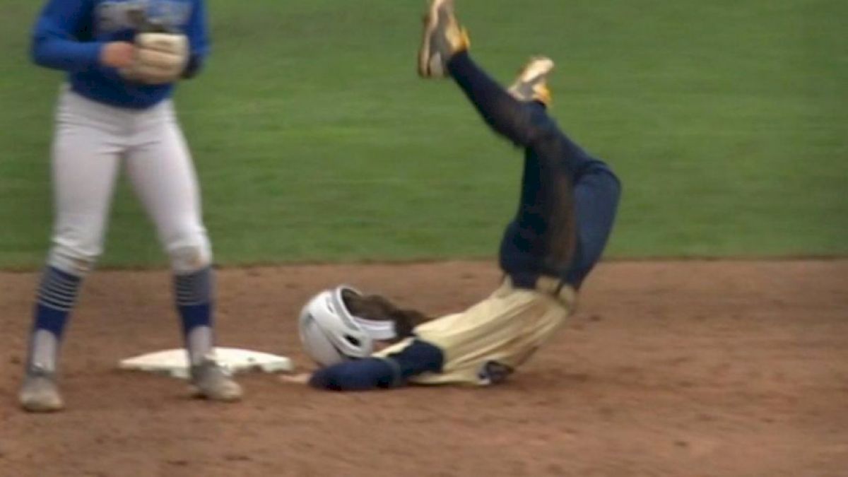 Akron's Madison Carter Scorpion Slides Into Second