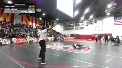 126 lbs Cons. Round 1 - Ryan Kwon, Beverly Hills vs Ayden Aguilar, Western