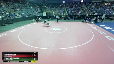 144 lbs Quarterfinal - Tommy Gibbs, Brownsburg vs Vince Kessinger, Floyd Central