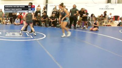 50 lbs Semifinal - Samantha Van Der Weken, Virginia Team Predator - W vs Emelly Diaz Santos, Cordoba Trained - W