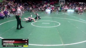 113 lbs Quarterfinal - Nathan Reyes, Indianapolis Cathedral vs Connor Bayliss, Mt. Vernon (Fortville)