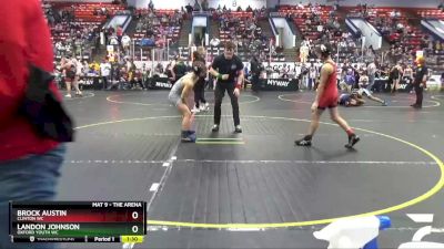 114 lbs Cons. Round 3 - Landon Johnson, Oxford Youth WC vs Brock Austin, Clinton WC