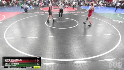 192 lbs Champ. Round 2 - David Calkins Jr., Liberty High School vs Dean Tahsler, Napa High School