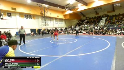 185 lbs 1st Place Match - Lyla Tree, Red Mesa vs Jahzel Perez, San Pasqual Valley Hs