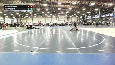 119 lbs Quarterfinal - Benjamin Milam, LA vs Beau Abbott, GA