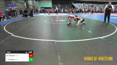 76 lbs Final - Madisen Whalen, FLOW Academy vs Luci Tiankee, Bitetto Trained Wrestling