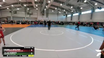 55 lbs Quarterfinal - Caleb Roberts, G580 Wrestling Club vs Arabella Berumen, El Paso Enforcers Wrestling Club